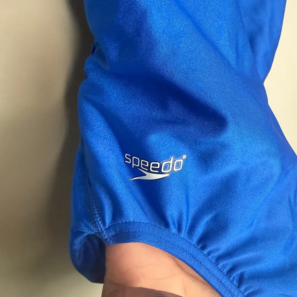 Speedo Youth Girls Flyback One Piece Swimsuit Blue Size 22 Racing Xtra Life